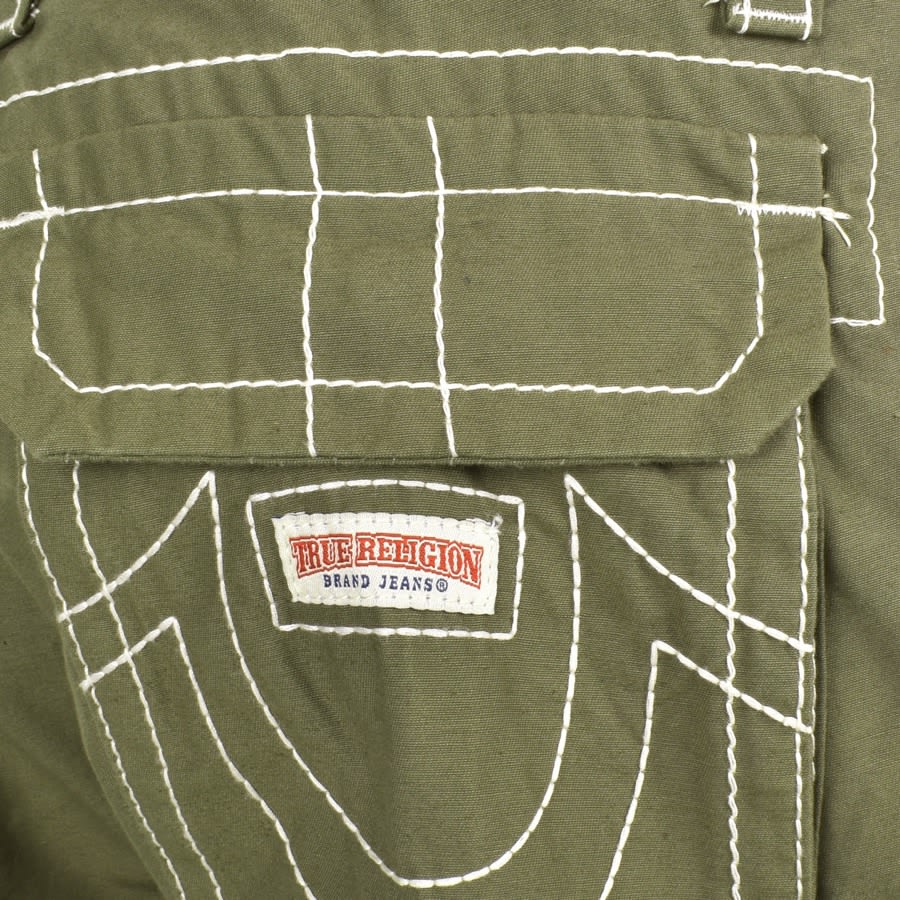 True Religion Big T Cargo Trousers Green | Mainline Menswear